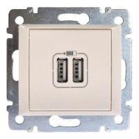 Розетка USB 2-м СП Valena механизм сл. кость (DIY-упак.) IEK 694372