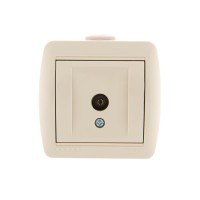 Розетка телевизионная оконечная TV ОП Nata 16А IP20 крем. LEZARD 710-0300-130