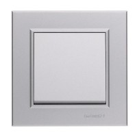 Выключатель 1-кл. СП Karea 10А IP20 сереб. Makel 56065001 Выключатель 1-кл. СП Karea 10А IP20 сереб. Makel 56065001