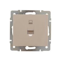 Розетка компьютерная СП Rain RJ45 16А IP20 механизм крем. LEZARD 703-0388-139