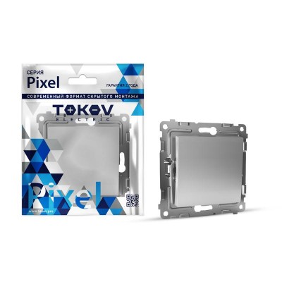 Переключатель проходной 1-кл. СП Pixel 10А IP20 механизм алюм. TOKOV ELECTRIC TKE-PX-P1-C03 Переключатель проходной 1-кл. СП Pixel 10А IP20 механизм алюм. TOKOV ELECTRIC TKE-PX-P1-C03