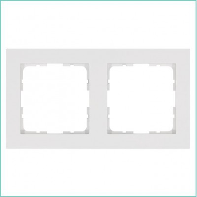 Рамка 2-м G-Classic бел. глянцевый Jasmart G1002W