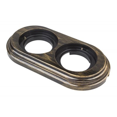 Рамка 2-м Лизетта ретро ABS-пластик бронз. Bironi BF1-620-25 Рамка 2-м Лизетта ретро ABS-пластик бронз. Bironi BF1-620-25