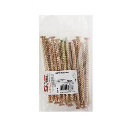 Шуруп по бетону 7.5х112 (уп.20шт) Tech-KREP 124357 Шуруп по бетону 7.5х112 (уп.20шт) Tech-KREP 124357