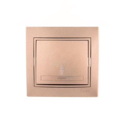 Переключатель проходной 1-кл. СП Mira 10А со вставкой свет. корич. перламутр. LEZARD 701-3131-105 Переключатель проходной 1-кл. СП Mira 10А со вставкой свет. корич. перламутр. LEZARD 701-3131-105