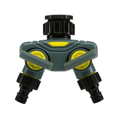 Разветвитель 2-х канальный на кран 1/2дюйм-3/4дюйм ЧЕТЫРЕ СЕЗОНА 62-0223-F Разветвитель 2-х канальный на кран 1/2дюйм-3/4дюйм ЧЕТЫРЕ СЕЗОНА 62-0223-F