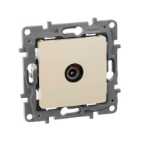 Розетка телевизионная оконечная TV СП Etika 5дБ 5-862МГц механизм сл. кость IEK 672365