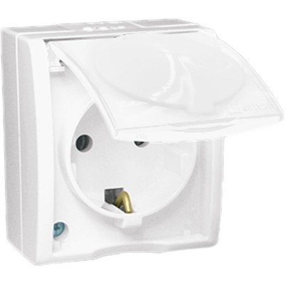 Розетка 1-м ОП Simon15 16А IP54 250В с заземл. с крышкой винт. клеммы бел. Simon 1594445-030 Розетка 1-м ОП Simon15 16А IP54 250В с заземл. с крышкой винт. клеммы бел. Simon 1594445-030