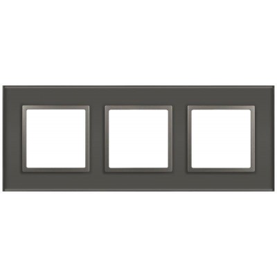 Рамка 3-м Elegance 14-5103-16 для розеток и выключателей стекло титан Эра Б0065837