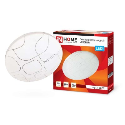 Светильник светодиодный DECO ГЛОРИЯ 36Вт 4000К 3240лм 230В 380х55мм IN HOME 4690612025100