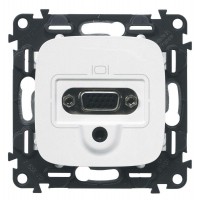 Розетка аудио/видео HD15 Valena Allure + Jack 3.5мм с лицев. панелью механизм бел. Leg 754705