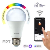 Лампа светодиодная Умная Connect 8Вт WIFI RGBW E27 EKF slwf-e27-rgbw Лампа светодиодная Умная Connect 8Вт WIFI RGBW E27 EKF slwf-e27-rgbw