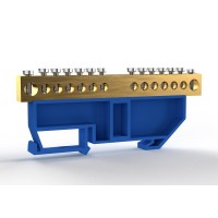 Шина нулевая на DIN-изоляторе 8х12мм 14 отвер. латунь TOKOV ELECTRIC TKE-BCB-812-14-DIN/N Шина нулевая на DIN-изоляторе 8х12мм 14 отвер. латунь TOKOV ELECTRIC TKE-BCB-812-14-DIN/N