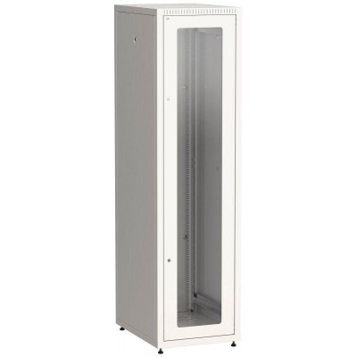 Шкаф сетевой LINEA E 42U 600х800мм стекл. передняя дверь задняя металлическая сер. ITK LE35-42U68-GM Шкаф сетевой LINEA E 42U 600х800мм стекл. передняя дверь задняя металлическая сер. ITK LE35-42U68-GM