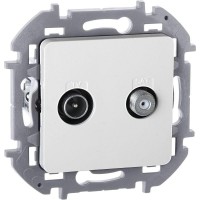 Розетка телевизионная TV/SAT Inspiria с топологией "звезда" механизм бел. IEK 673880 Розетка телевизионная TV/SAT Inspiria с топологией "звезда" механизм бел. IEK 673880