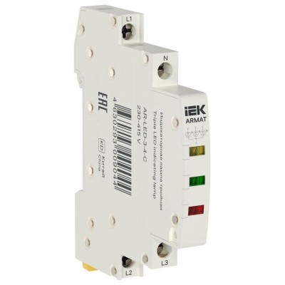 Лампа светодиодная ARMAT LED 230-415В AC 1 ж/з/кр инд. тройная IEK AR-LED-3-4-C Лампа светодиодная ARMAT LED 230-415В AC 1 ж/з/кр инд. тройная IEK AR-LED-3-4-C