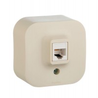 Розетка телефонная 1-м ОП Quteo RJ11 сл. кость IEK 782244 Розетка телефонная 1-м ОП Quteo RJ11 сл. кость IEK 782244