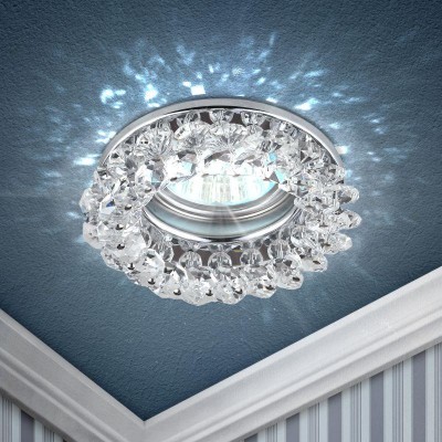 Светильник DK16 CH/WH декор "круглый с мелкими хрусталиками" хром/прозр. ЭРА C0044737 Светильник DK16 CH/WH декор "круглый с мелкими хрусталиками" хром/прозр. ЭРА C0044737