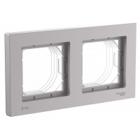 Рамка 2-м AtlasDesign Aqua IP44 алюм. SE ATN440302