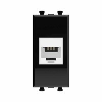 Розетка телефонная 1мод. Avanti "Черный квадрат" RJ12 без шторок модульная механизм DKC 4402611 Розетка телефонная 1мод. Avanti "Черный квадрат" RJ12 без шторок модульная механизм DKC 4402611
