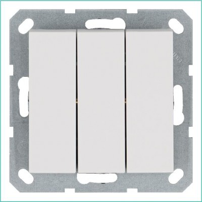 Выключатель 3-кл. 10А IP20 механизм бел. глянцевый Jasmart G3031W