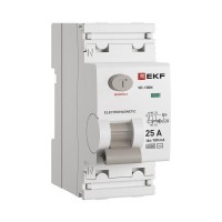 Выключатель дифференциального тока 2п 25А 100мА тип AC 6кА ВД-100N электромех. PROxima EKF E1026M25100 Выключатель дифференциального тока 2п 25А 100мА тип AC 6кА ВД-100N электромех. PROxima EKF E1026M25100