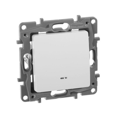 Выключатель 1-кл. СП Etika 10А IP20 250В 10AX с подсветкой/индикацией безвинтов. зажимы механизм бел. IEK 672203 Выключатель 1-кл. СП Etika 10А IP20 250В 10AX с подсветкой/индикацией безвинтов. зажимы механизм бел. IEK 672203