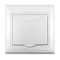 Розетка 1-м СП Севиль 16А IP20 с заземл. с крышкой бел. UNIVersal С0029 Розетка 1-м СП Севиль 16А IP20 с заземл. с крышкой бел. UNIVersal С0029