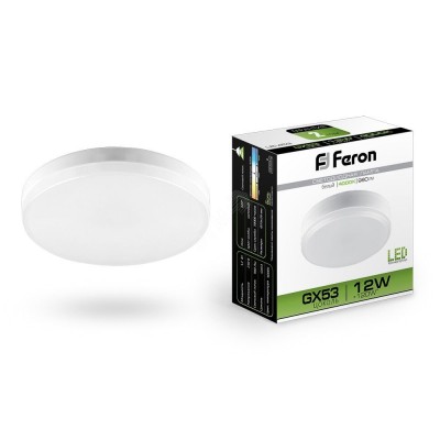 Лампа светодиодная LED 12вт GX53 белый таблетка