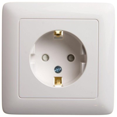 Розетка 1-м СП 1мод. Хит 16А IP20 250В с заземл. защ. шторки бел. SE RS16-136-B Розетка 1-м СП 1мод. Хит 16А IP20 250В с заземл. защ. шторки бел. SE RS16-136-B