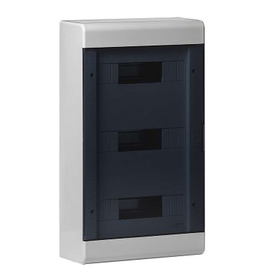 Щиток ОП Тусо 36мод. с прозр. двер. 520х303х117.5мм сер. Рувинил 68036СП