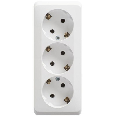 Розетка 3-м ОП Этюд 16А IP20 250В с заземл. без защ. шторок бел. SE PA16-011B Розетка 3-м ОП Этюд 16А IP20 250В с заземл. без защ. шторок бел. SE PA16-011B