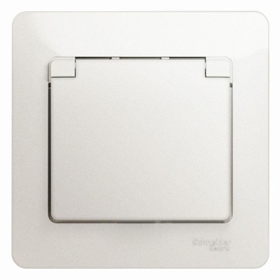 Розетка 1-м СП Glossa 16А IP20 с заземл. защ. шторки с крышкой в сборе перламутр. SE GSL000646 Розетка 1-м СП Glossa 16А IP20 с заземл. защ. шторки с крышкой в сборе перламутр. SE GSL000646