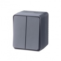 Выключатель 2-кл. ОП AtlasDesign PROFI IP54 10AX антрацит SE ATN544051