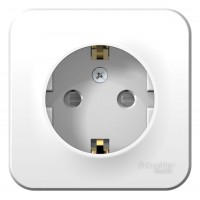 Розетка 1-м ОП Blanca 16А IP20 250В с заземл. защ. шторки с монтаж. пластиной бел. SE BLNRA011121 Розетка 1-м ОП Blanca 16А IP20 250В с заземл. защ. шторки с монтаж. пластиной бел. SE BLNRA011121