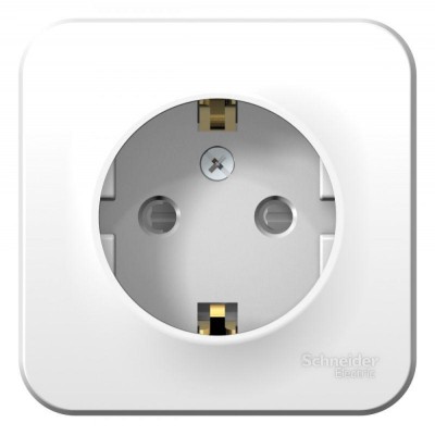 Розетка 1-м ОП Blanca 16А IP20 250В с заземл. защ. шторки с монтаж. пластиной бел. SE BLNRA011121 Розетка 1-м ОП Blanca 16А IP20 250В с заземл. защ. шторки с монтаж. пластиной бел. SE BLNRA011121