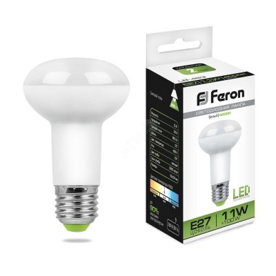 Лампа светодиодная LED зеркальная 11вт Е27 R63 белый