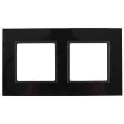 Рамка 2-м 14-5102-05 стекло Elegance черный+антрацит ЭРА Б0034492 Рамка 2-м 14-5102-05 стекло Elegance черный+антрацит ЭРА Б0034492