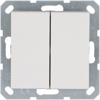 Переключатель проходной 2-кл. 10А IP20 механизм бел. глянцевый Jasmart G3022W