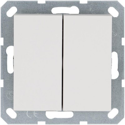 Переключатель проходной 2-кл. 10А IP20 механизм бел. глянцевый Jasmart G3022W