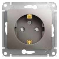 Розетка 1-м СП Glossa 16А IP20 250В с заземл. защ. шторки механизм платина SE GSL001245 Розетка 1-м СП Glossa 16А IP20 250В с заземл. защ. шторки механизм платина SE GSL001245