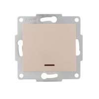 Выключатель 1-кл. 1п СП Karina 10А IP20 с подсветкой механизм крем. LEZARD 707-0388-111 Выключатель 1-кл. 1п СП Karina 10А IP20 с подсветкой механизм крем. LEZARD 707-0388-111