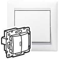 Выключатель 2-кл. СП Valena 10А IP31 250В с оранж. индикацией механизм бел. Leg 774445 Выключатель 2-кл. СП Valena 10А IP31 250В с оранж. индикацией механизм бел. Leg 774445