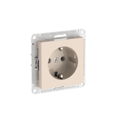 Розетка AtlasDesign 16А с заземл. быстрозажим. клем. механизм беж. SE ATN000243S