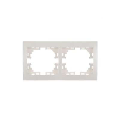 Рамка 2-м Mira горизонт. бел. LEZARD 701-0200-147