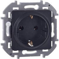 Розетка 1-м СП Inspiria 16А IP20 250В 2P+E немецк. стандарт механизм антрацит IEK 673723