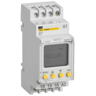 Таймер цифровой ТЭ80 16А 230В на DIN-рейку KARAT IEK MTA10-16-080 Таймер цифровой ТЭ80 16А 230В на DIN-рейку KARAT IEK MTA10-16-080