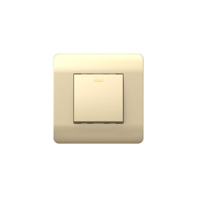 Выключатель 1-кл. NEW3-E 10А с подсветкой шампань CHINT 431392 Выключатель 1-кл. NEW3-E 10А с подсветкой шампань CHINT 431392