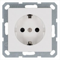 Розетка 1-м Shuko 16А IP20 с заземл. защ. шторки механизм бел. глянцевый Jasmart G5501W Розетка 1-м Shuko 16А IP20 с заземл. защ. шторки механизм бел. глянцевый Jasmart G5501W