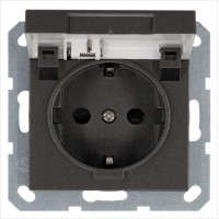 Розетка 1-м Shuko 16А IP20 с заземл. защ. шторки с крышкой механизм мокко Jasmart G5505Z Розетка 1-м Shuko 16А IP20 с заземл. защ. шторки с крышкой механизм мокко Jasmart G5505Z